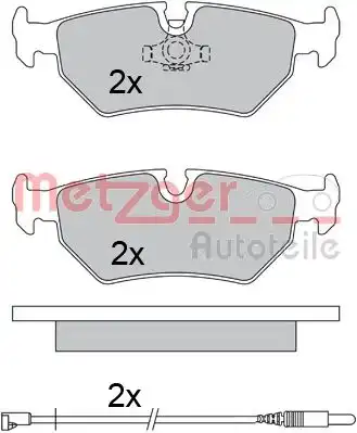 Колодки тормозные дисковые METZGER 1170572