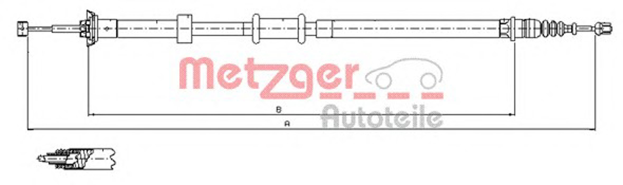 Трос стояночного тормоза METZGER 12.0726