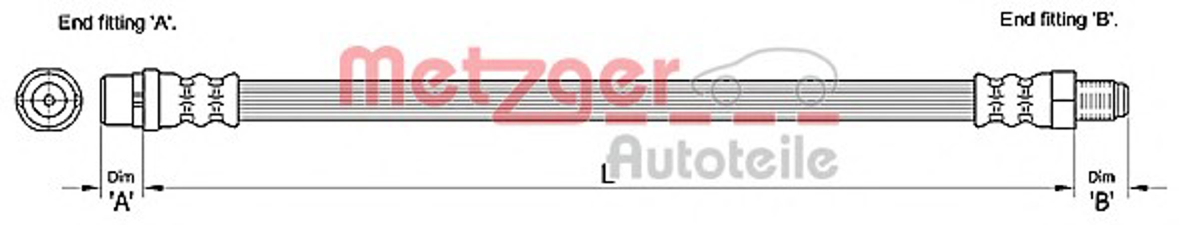 Шланг тормозной METZGER 4110255
