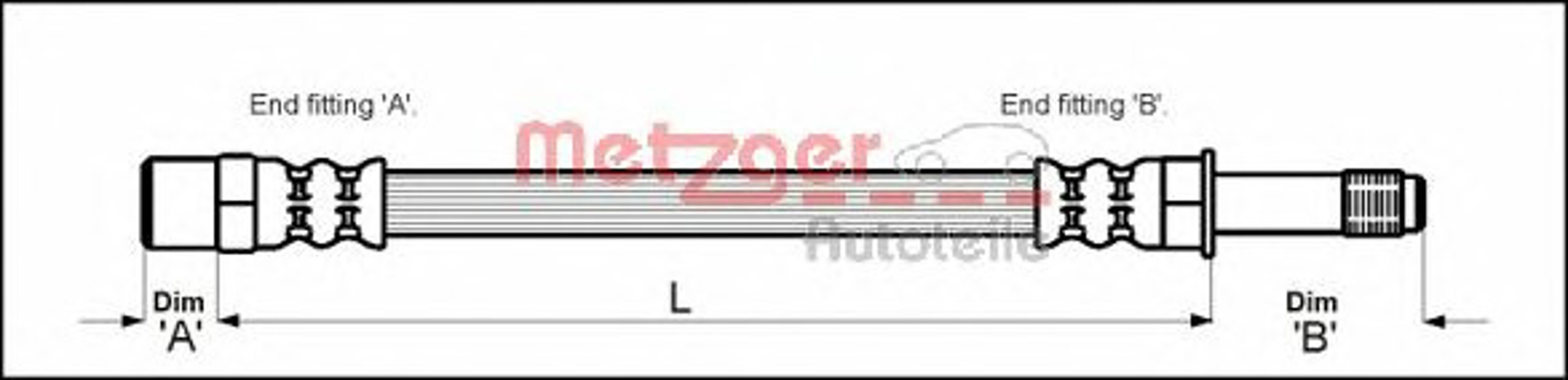 Шланг тормозной METZGER 4110347
