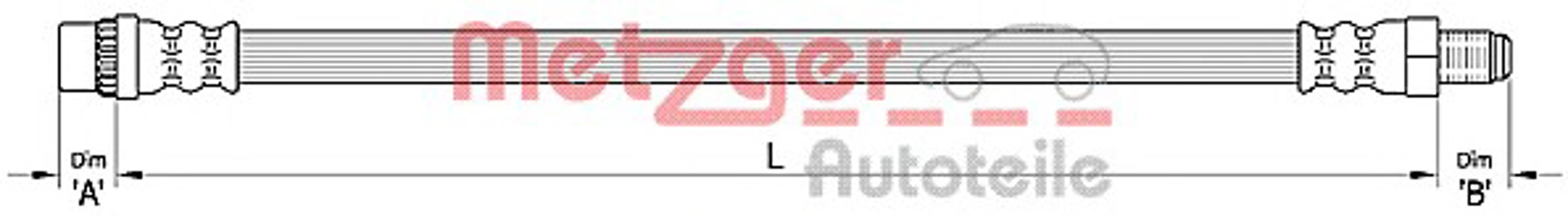 Тормозной шланг METZGER 4110374