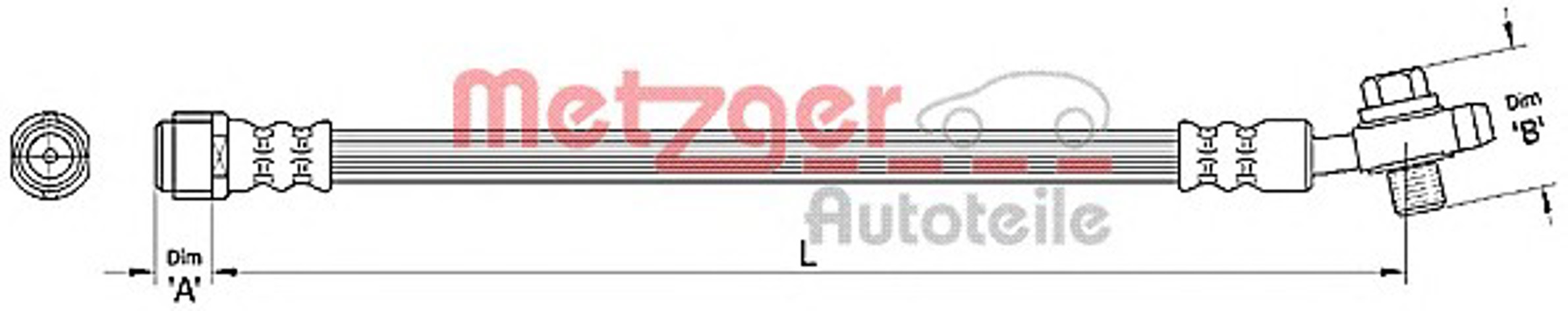 Шланг тормозной METZGER 4110381
