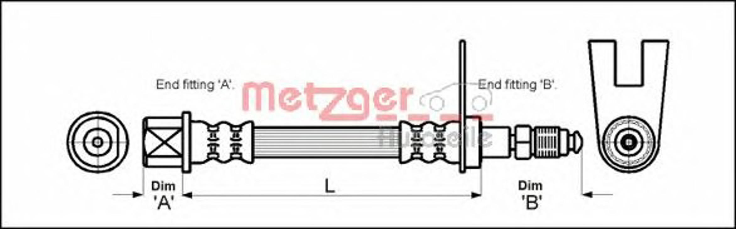 Шланг тормозной METZGER 4111160