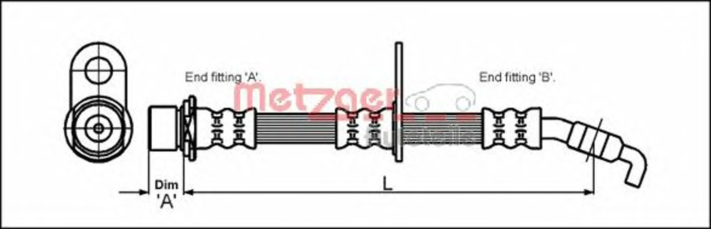 Шланг тормозной METZGER 4111428