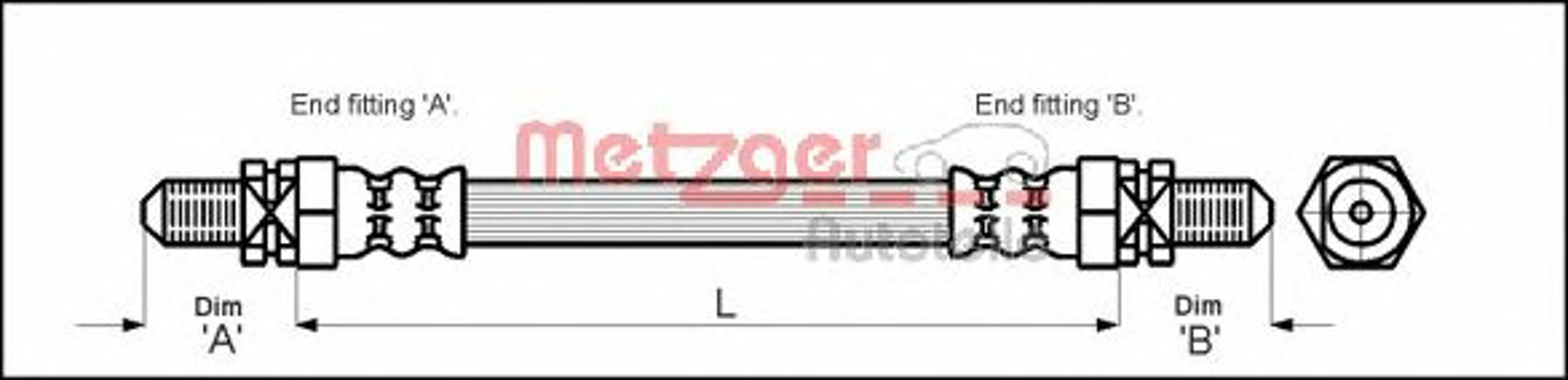 Шланг тормозной METZGER 4112105