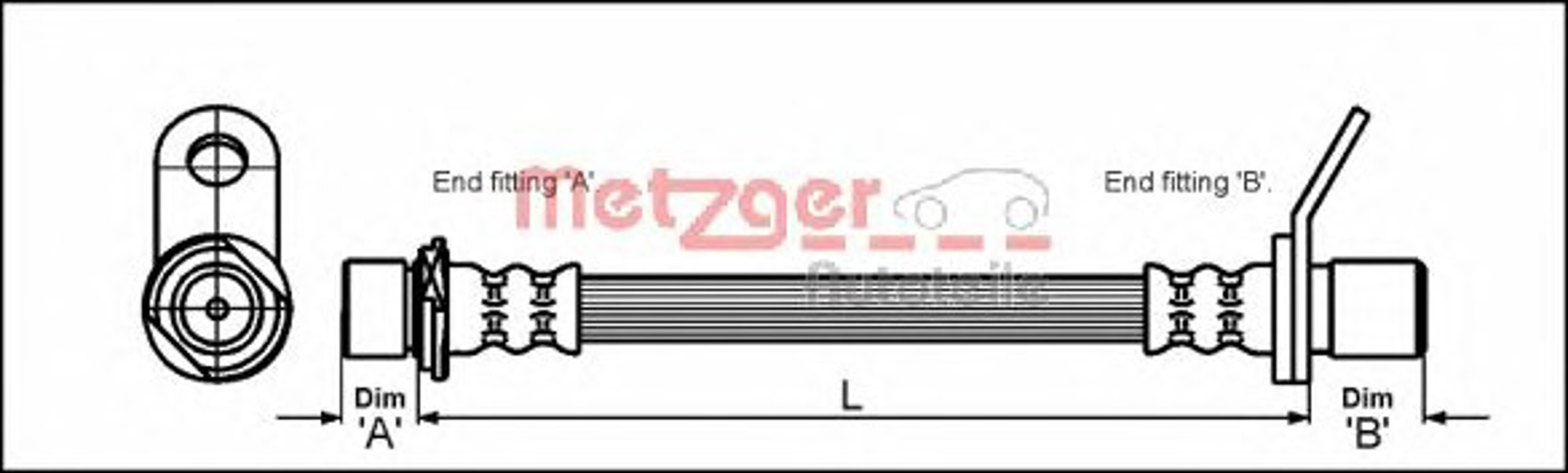 Шланг тормозной METZGER 4112172