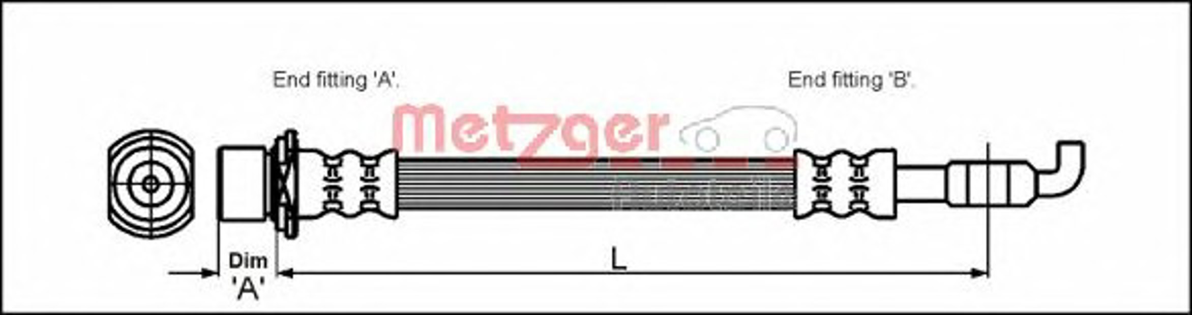 Шланг тормозной METZGER 4112176