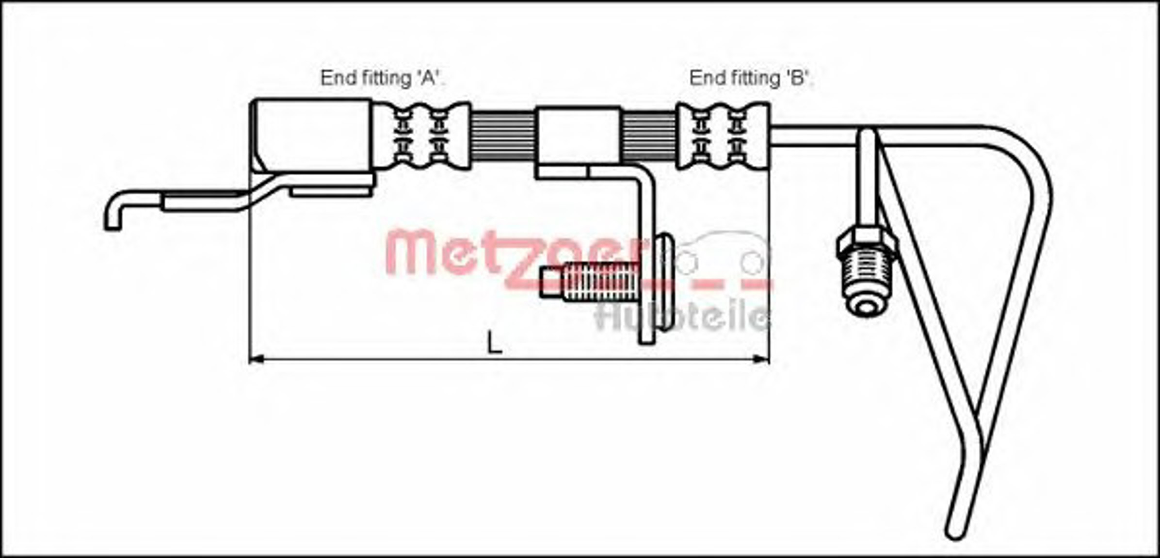 Шланг тормозной METZGER 4112512