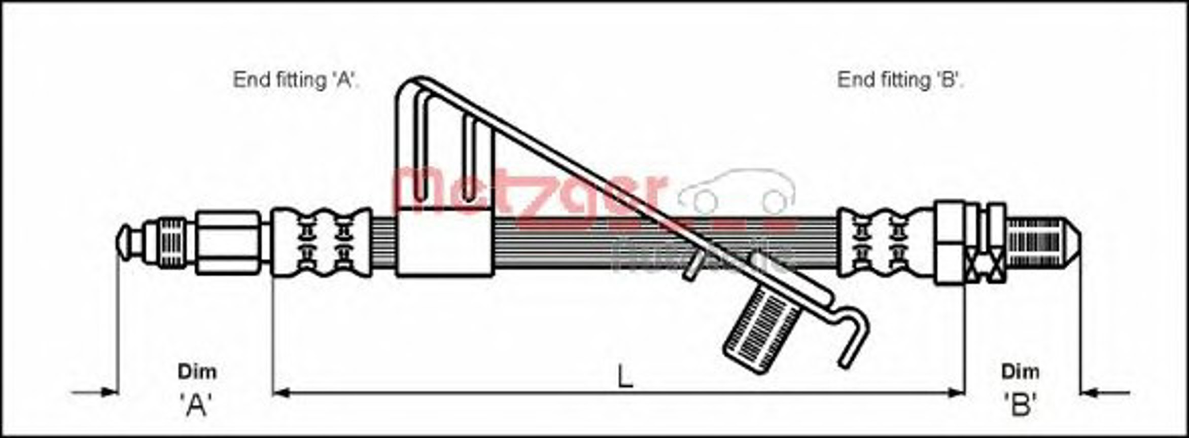 Шланг тормозной METZGER 4112528