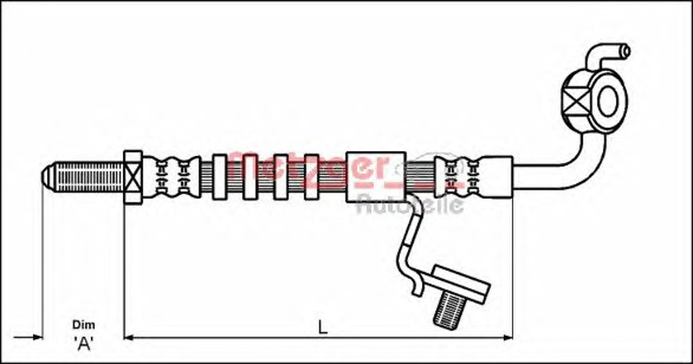 Шланг тормозной METZGER 4113513