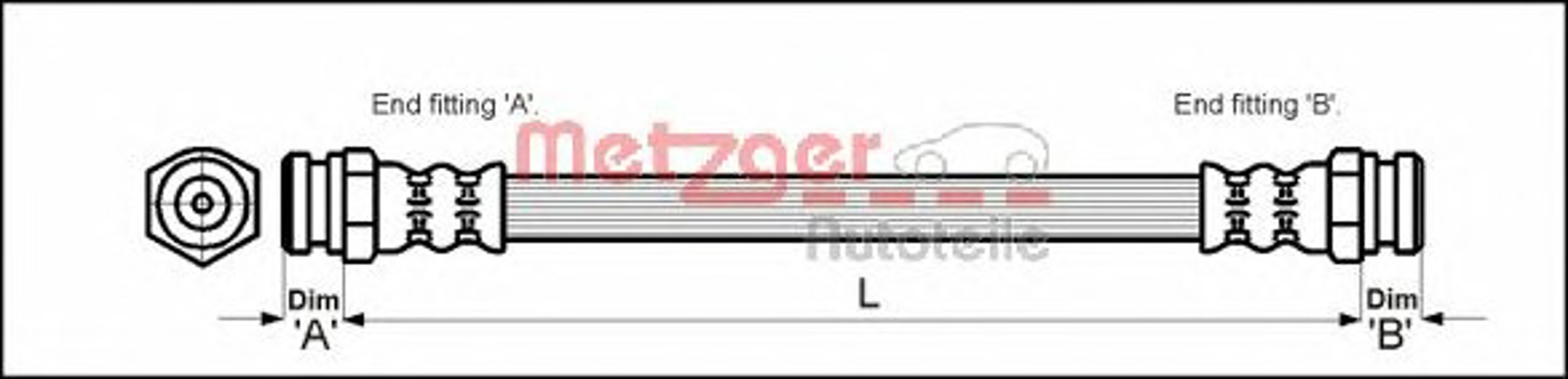 Шланг тормозной METZGER 4114053