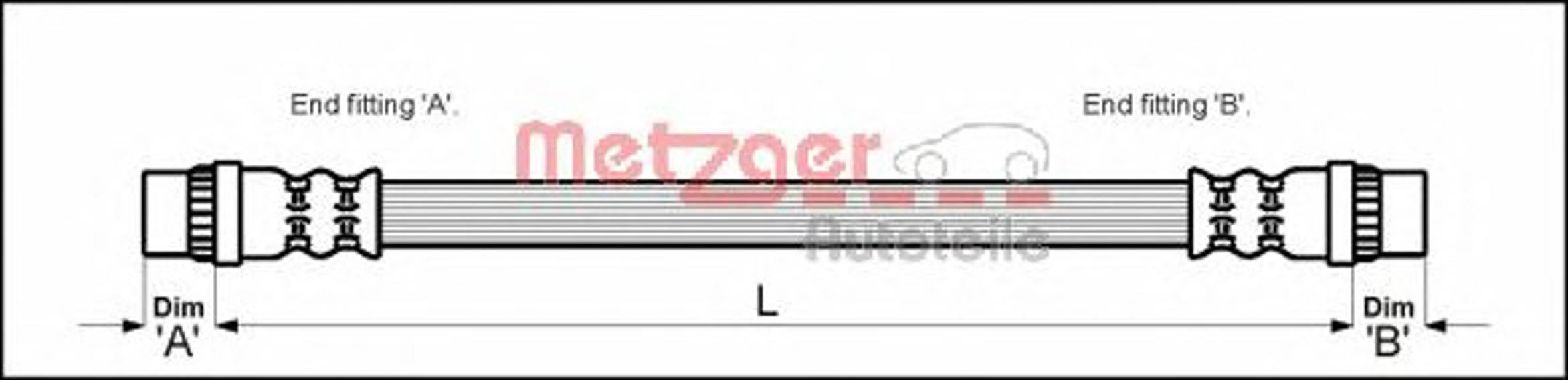 Шланг тормозной METZGER 4114634