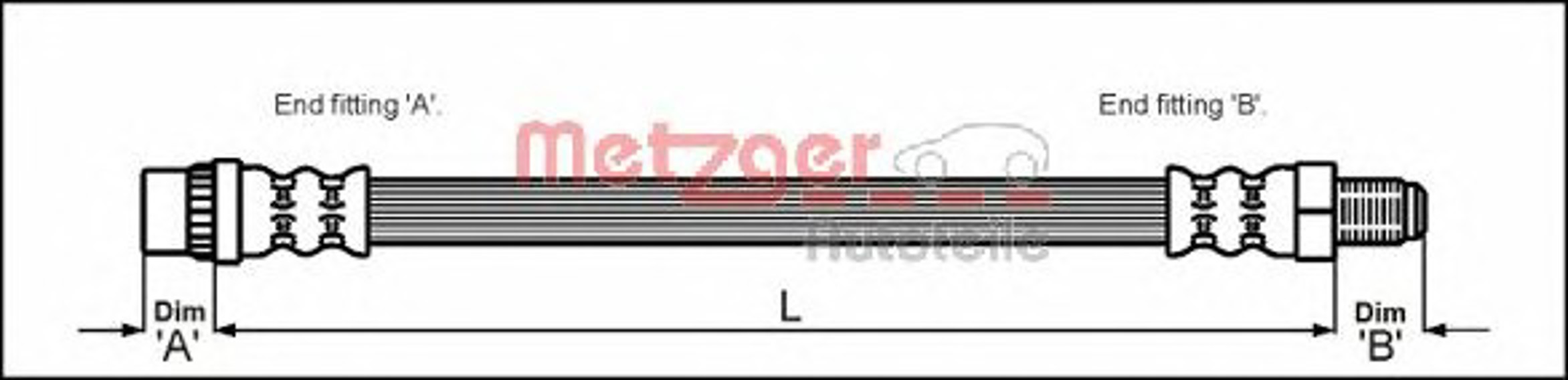 Шланг тормозной METZGER 4114639