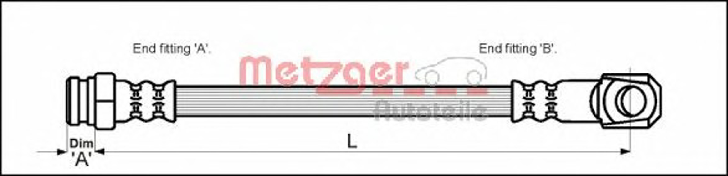 Шланг тормозной METZGER 4114664