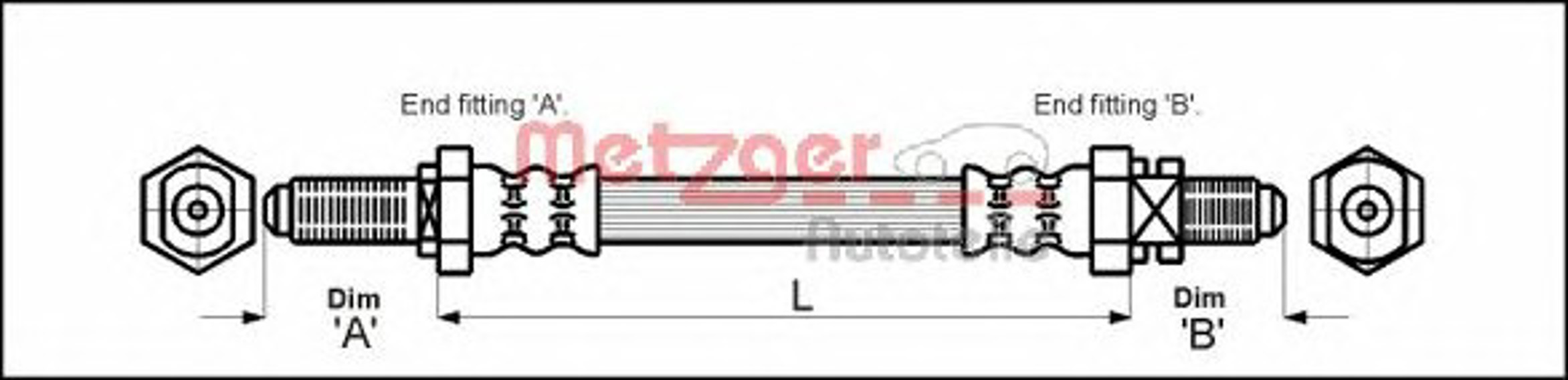 Шланг тормозной METZGER 4114680