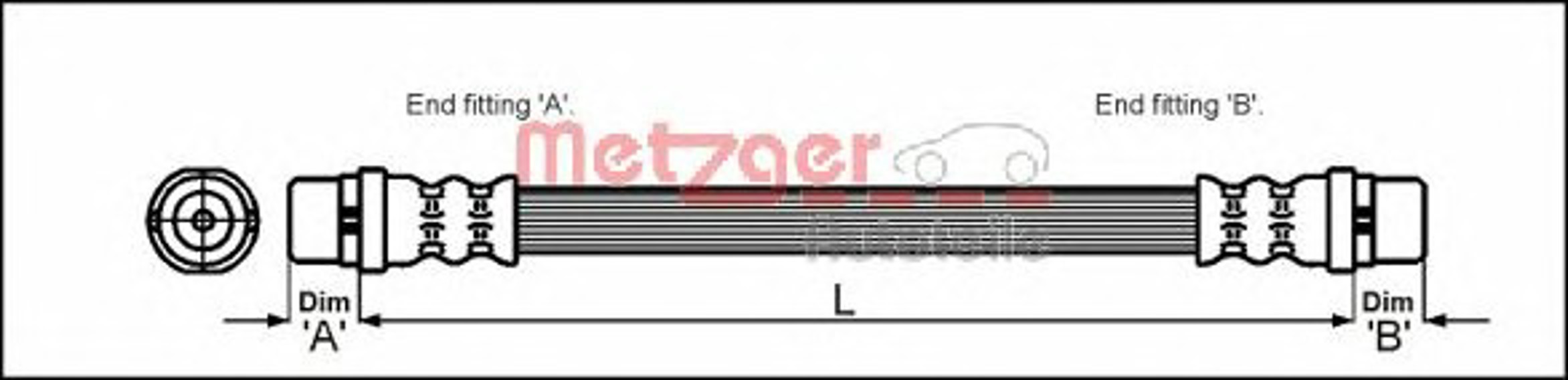 Шланг тормозной METZGER 4114775