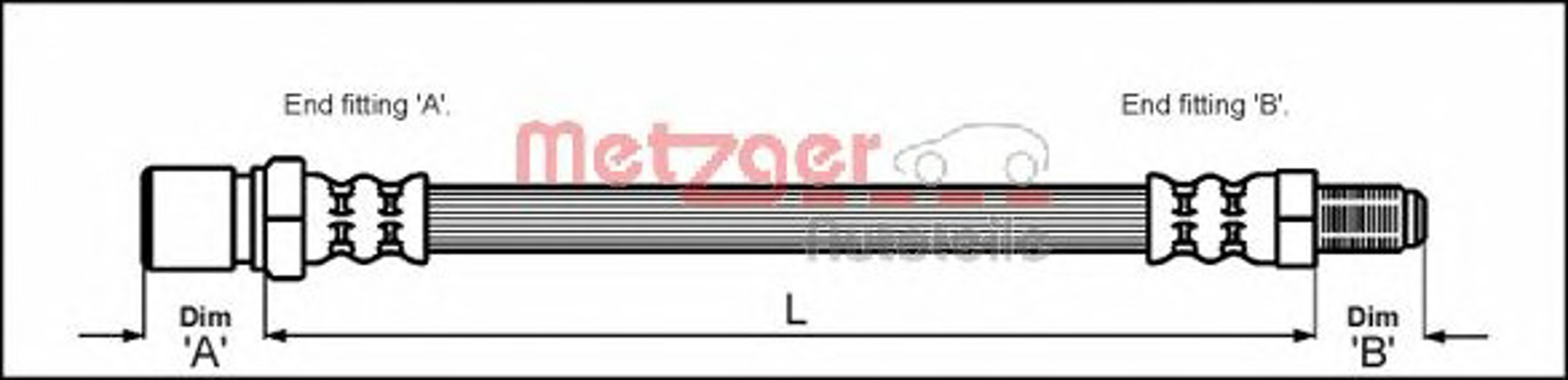 Шланг тормозной METZGER 4118524