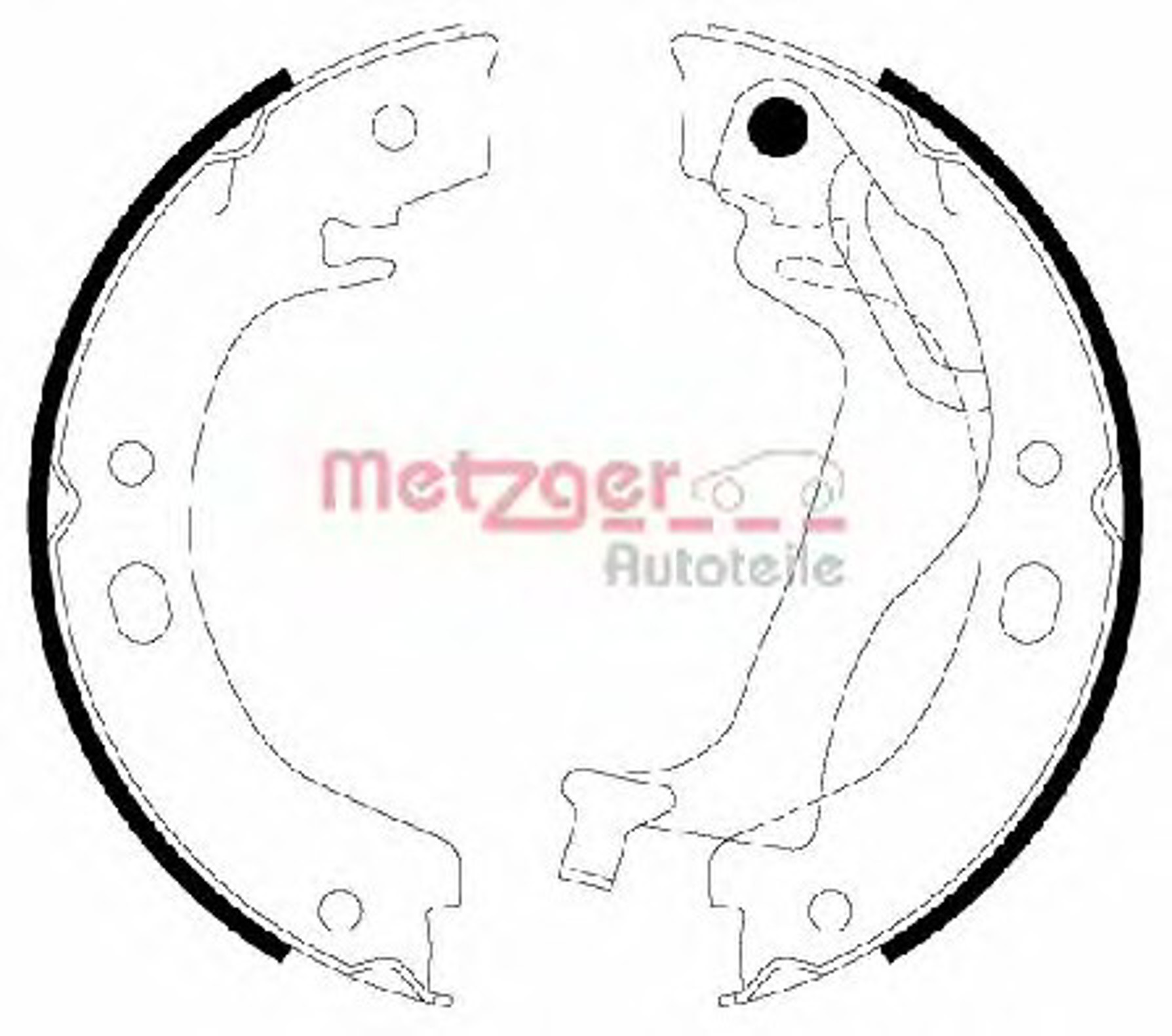 Комплект тормозных колодок стояночная тормозная система METZGER MG 212