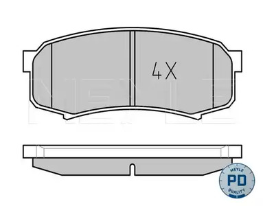 Комплект тормозных колодок дисковый тормоз meyle-pd advanced performance and design.