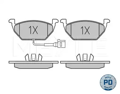 Комплект тормозных колодок дисковый тормоз meyle-pd advanced performance and design.