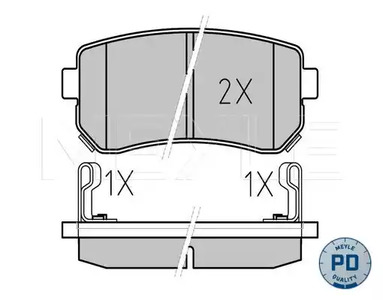 Комплект тормозных колодок дисковый тормоз meyle-pd advanced performance and design.