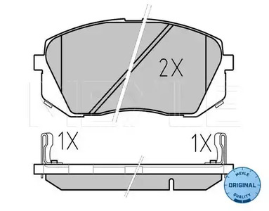 Колодки тормозные дисковые MEYLE 025 245 0116/W