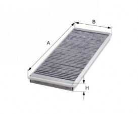 Фильтр салона audi a4/80/b4/8b/3b2/ 93-/vw passat b5 1.6-2.8/1.9-2.5td 88-01 уголь MFILTER K903C