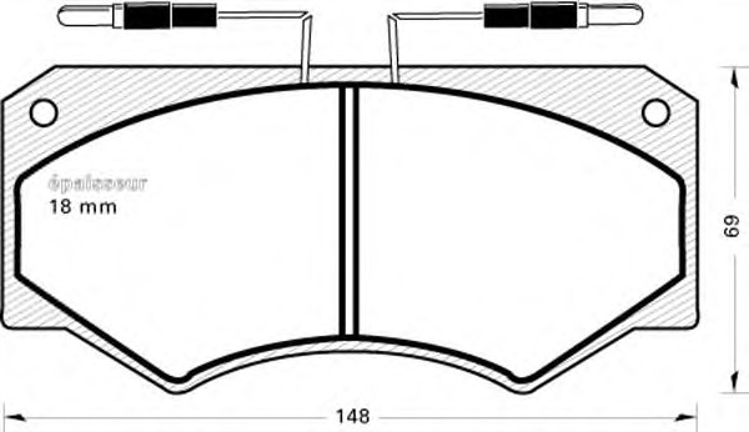 Колодки тормозные дисковые MGA 269