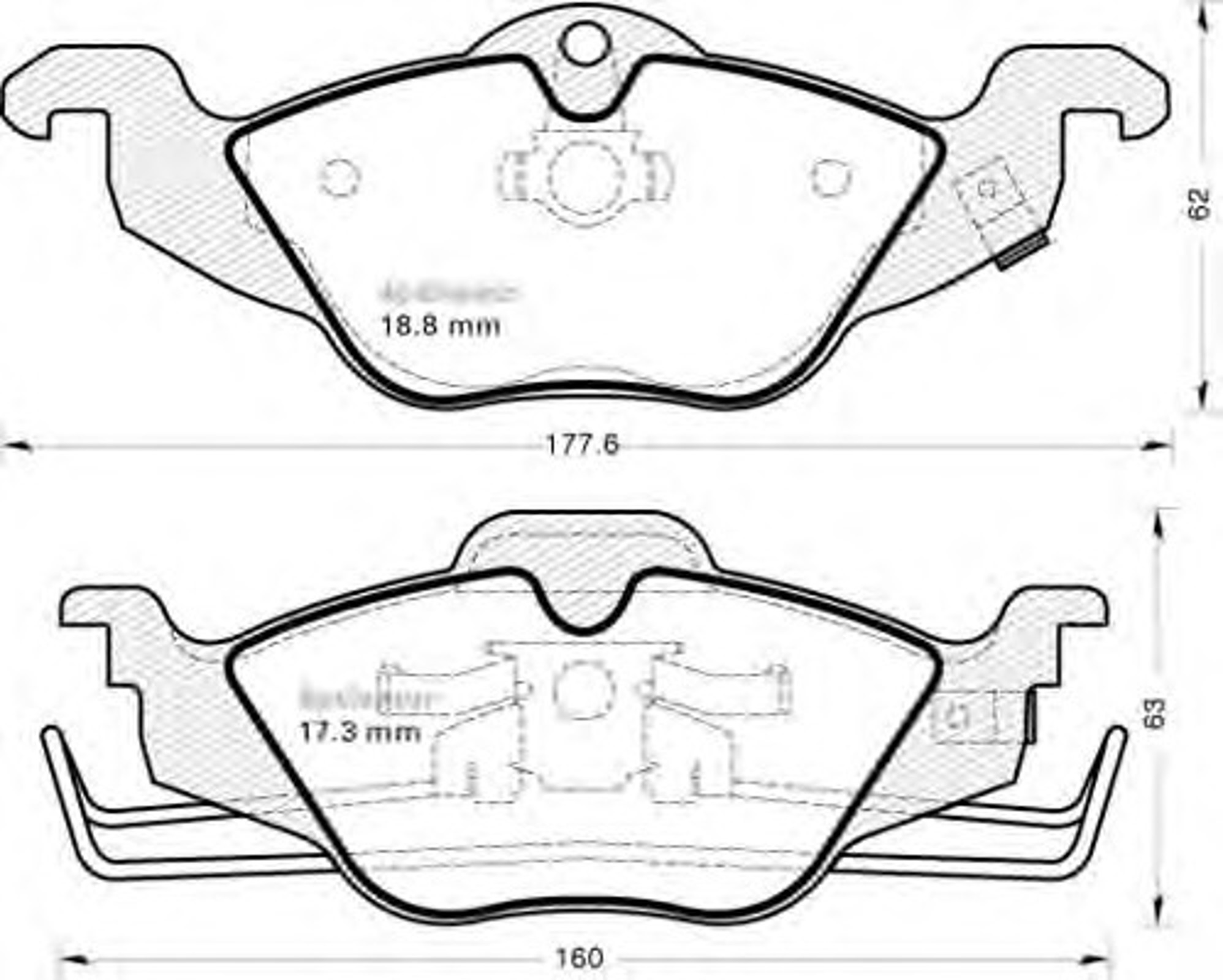 Колодки тормозные дисковые MGA 406