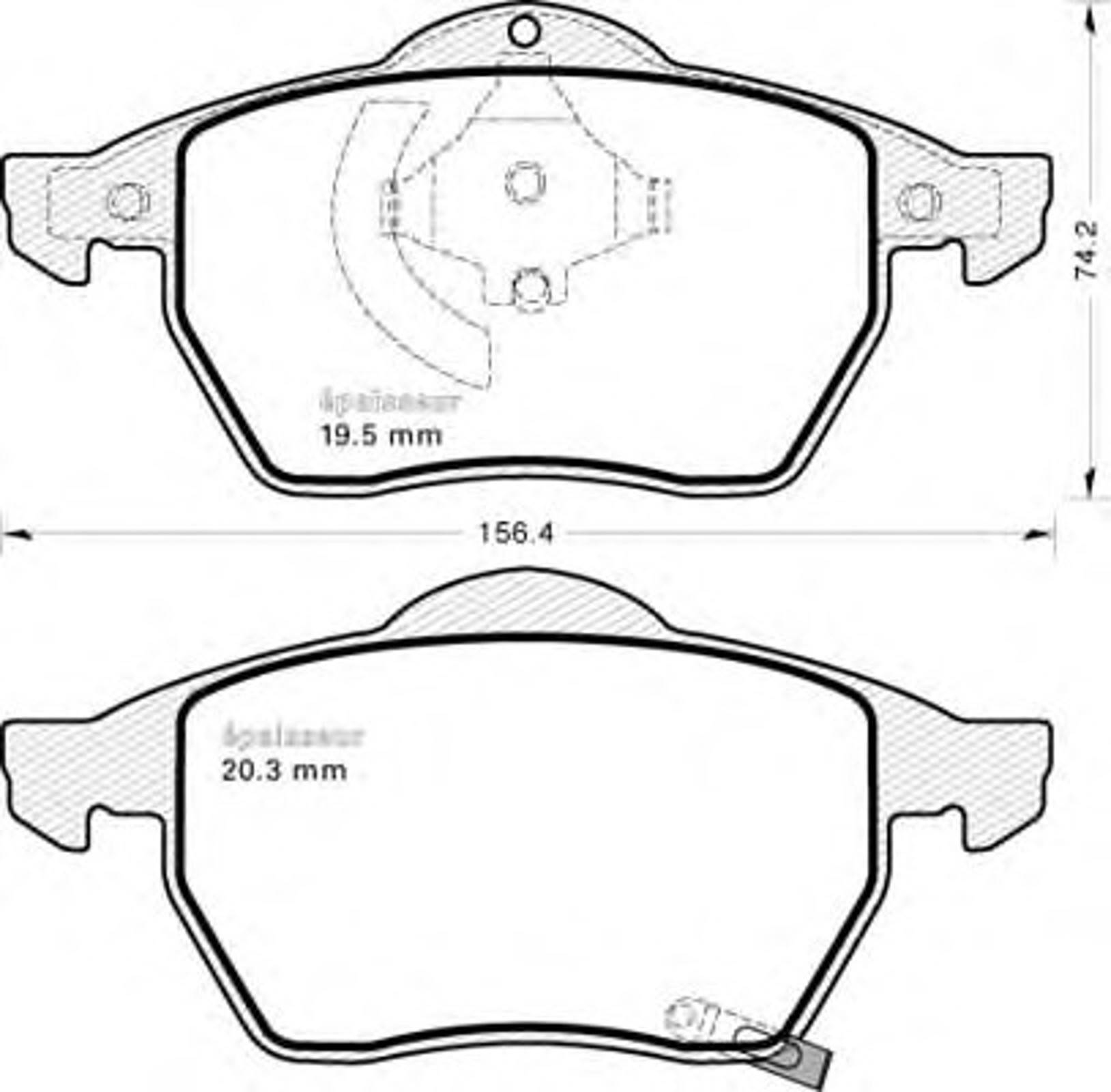 Колодки тормозные дисковые MGA 528