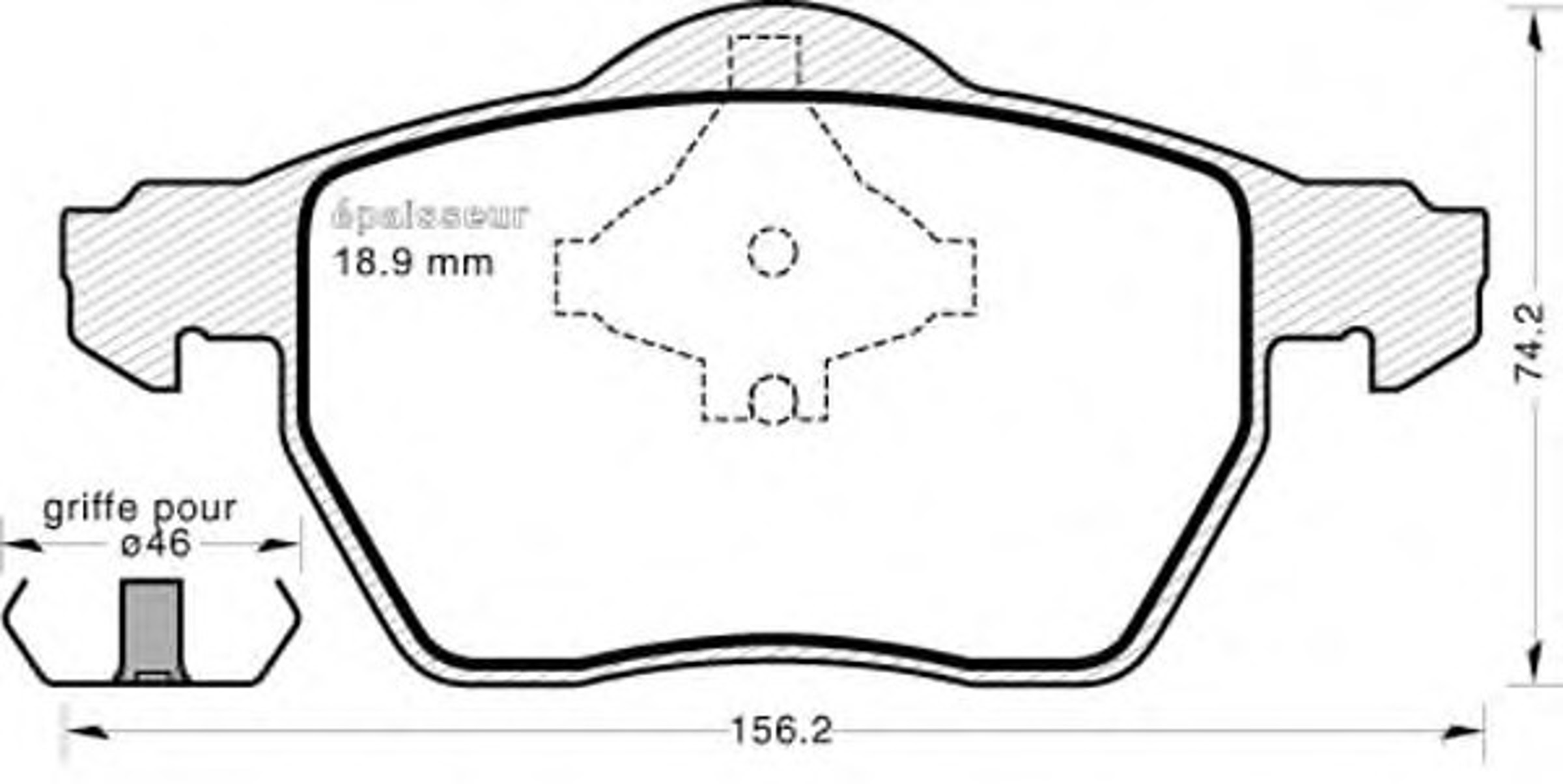 Колодки тормозные дисковые MGA 590