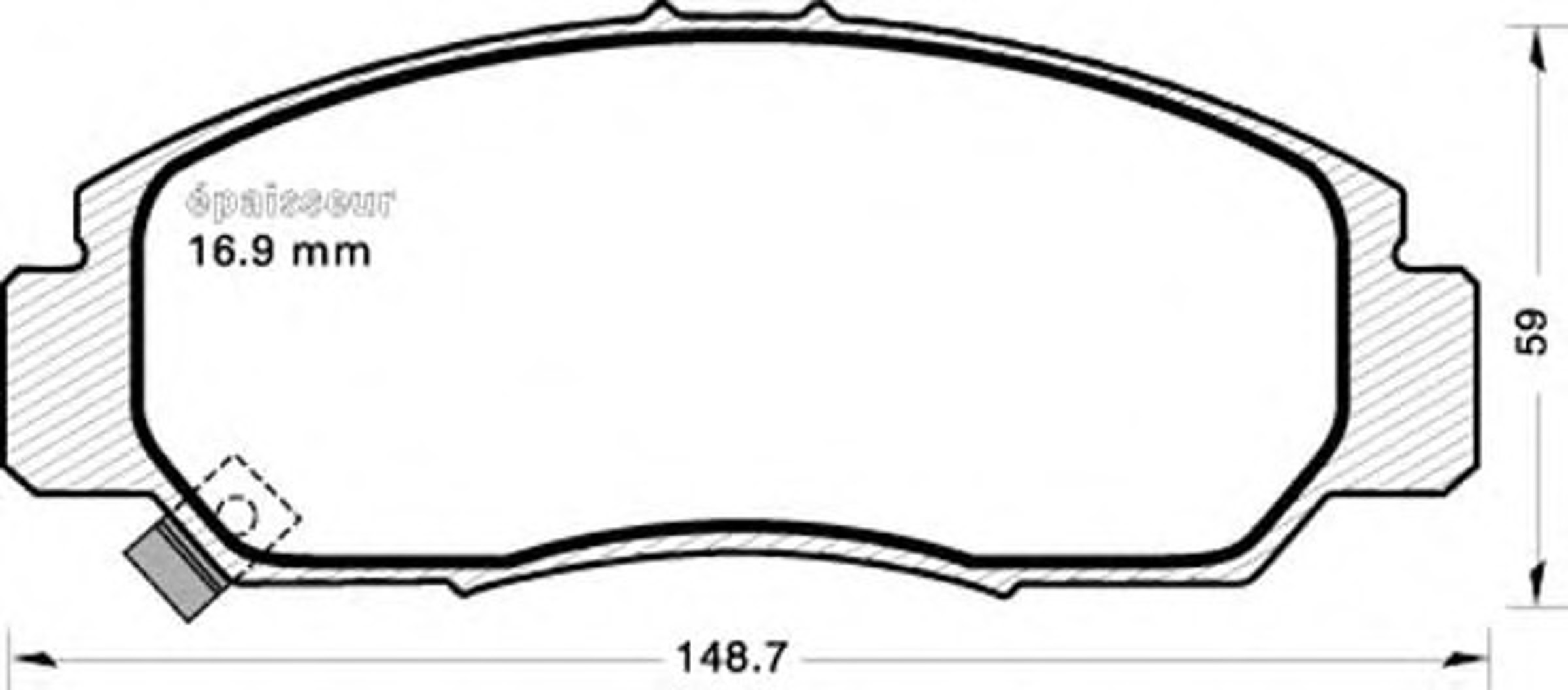 Колодки тормозные дисковые MGA 635