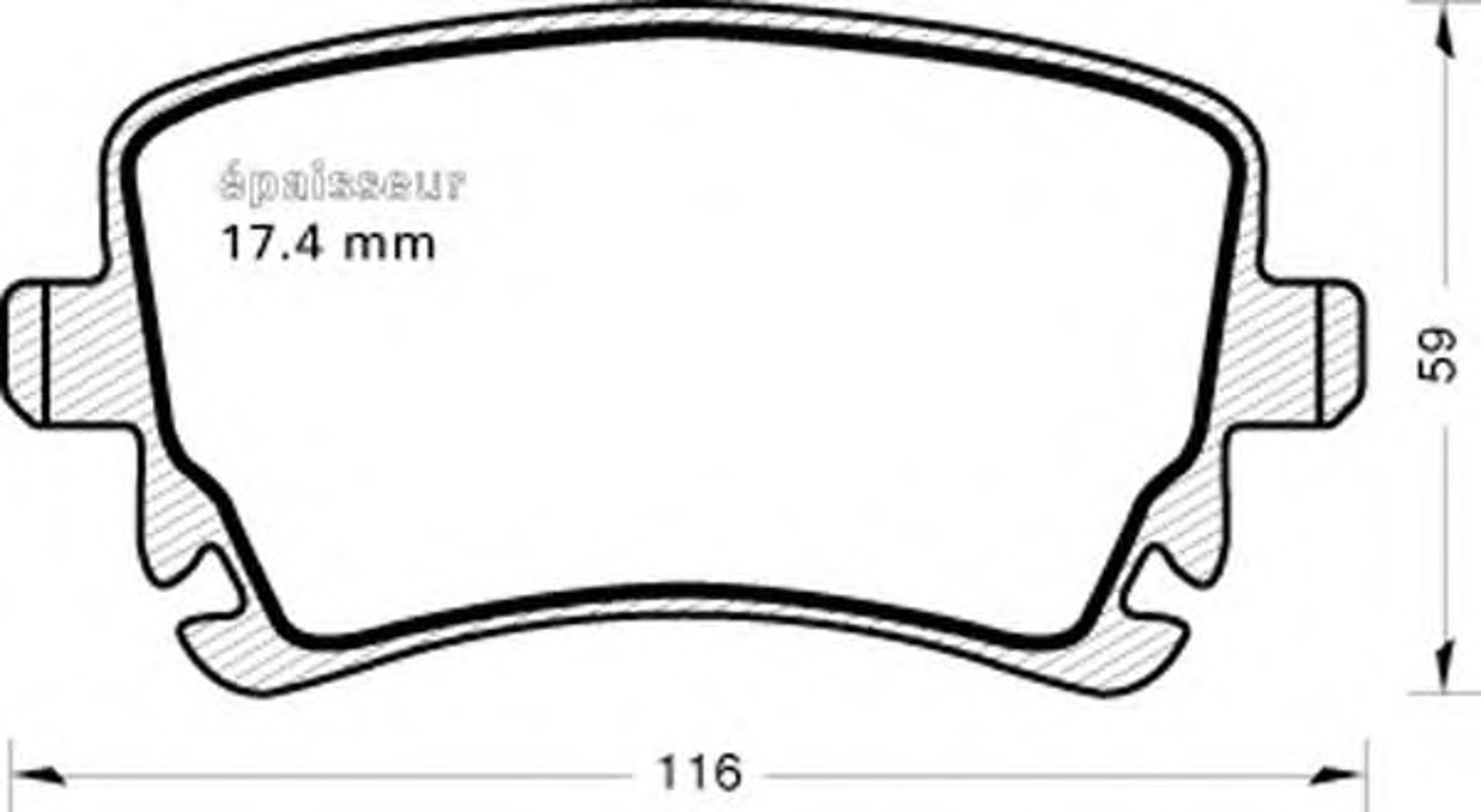 Колодки тормозные дисковые MGA 778