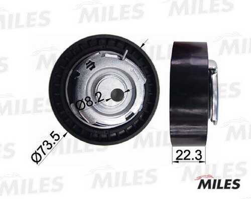 Ролик ремня грм renault logan/sandero 1.4-1.6i 09- н/о натяжно MILES AG02005