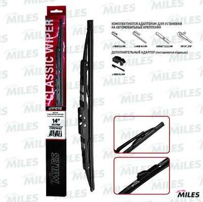 Щетка с/о каркасная miles 14/350мм + мультиадаптер MILES CWC14AC