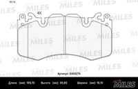 Колодки тормозные land rover discovery/range rover/sport 3.0/5.0 09- передние MILES E400274