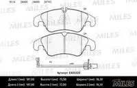 E400320 колодки тормозные audi a6/allroad/s6/a7 (1la/1lj) 10- передние lowmetallic MILES E400320