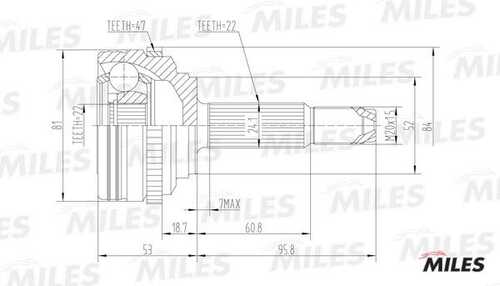 Шрус MILES GA20044