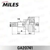 Ga20741 шрус наружный lexus is250/350 awd 05-13 - ga20741 MILES GA20741