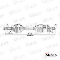 Привод в сборе vw caddy/skoda felicia 1.3-1.9d 95-01 лев. gc01128 MILES GC01128