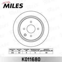 Диск тормозной nissan tiida 07- задний MILES K011680