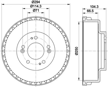 Тормозной барабан MINTEX MBD283