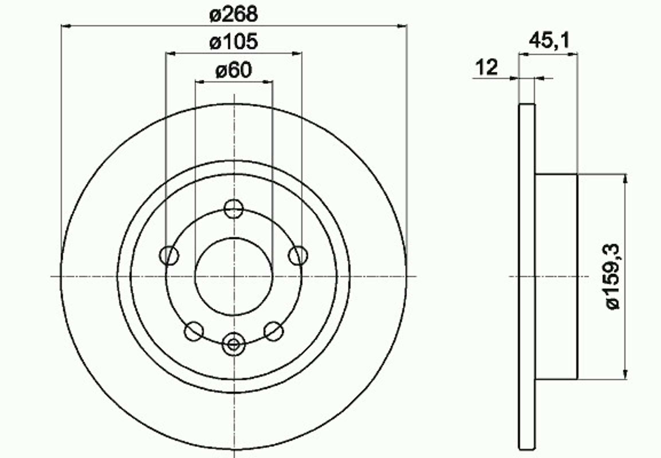 Диск тормозной MINTEX MDC2132