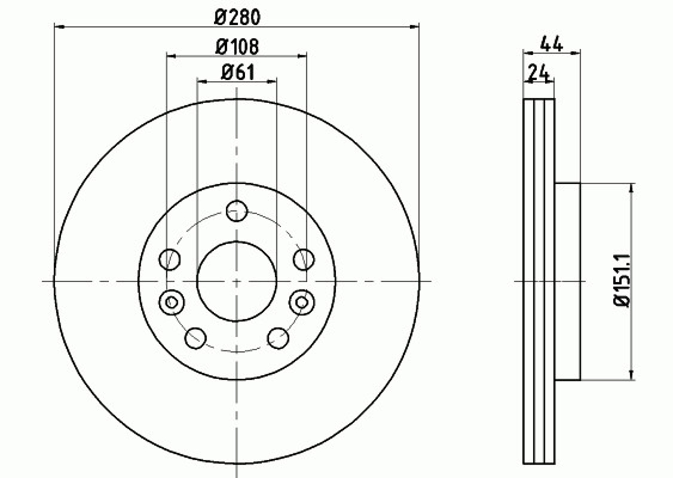 Диск тормозной MINTEX MDC2238