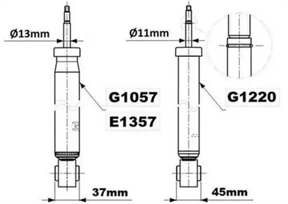 Амортизатор подвески газонаполненный MONROE G1220