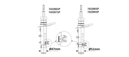 Амортизаторы MONROE 742207SP