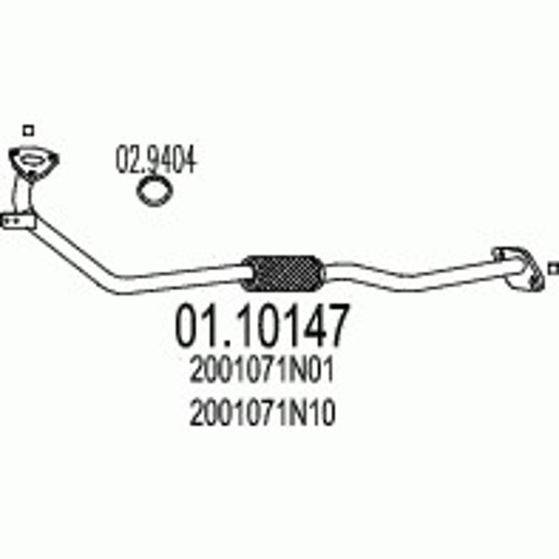 Труба выхлопного газа MTS 01.10147