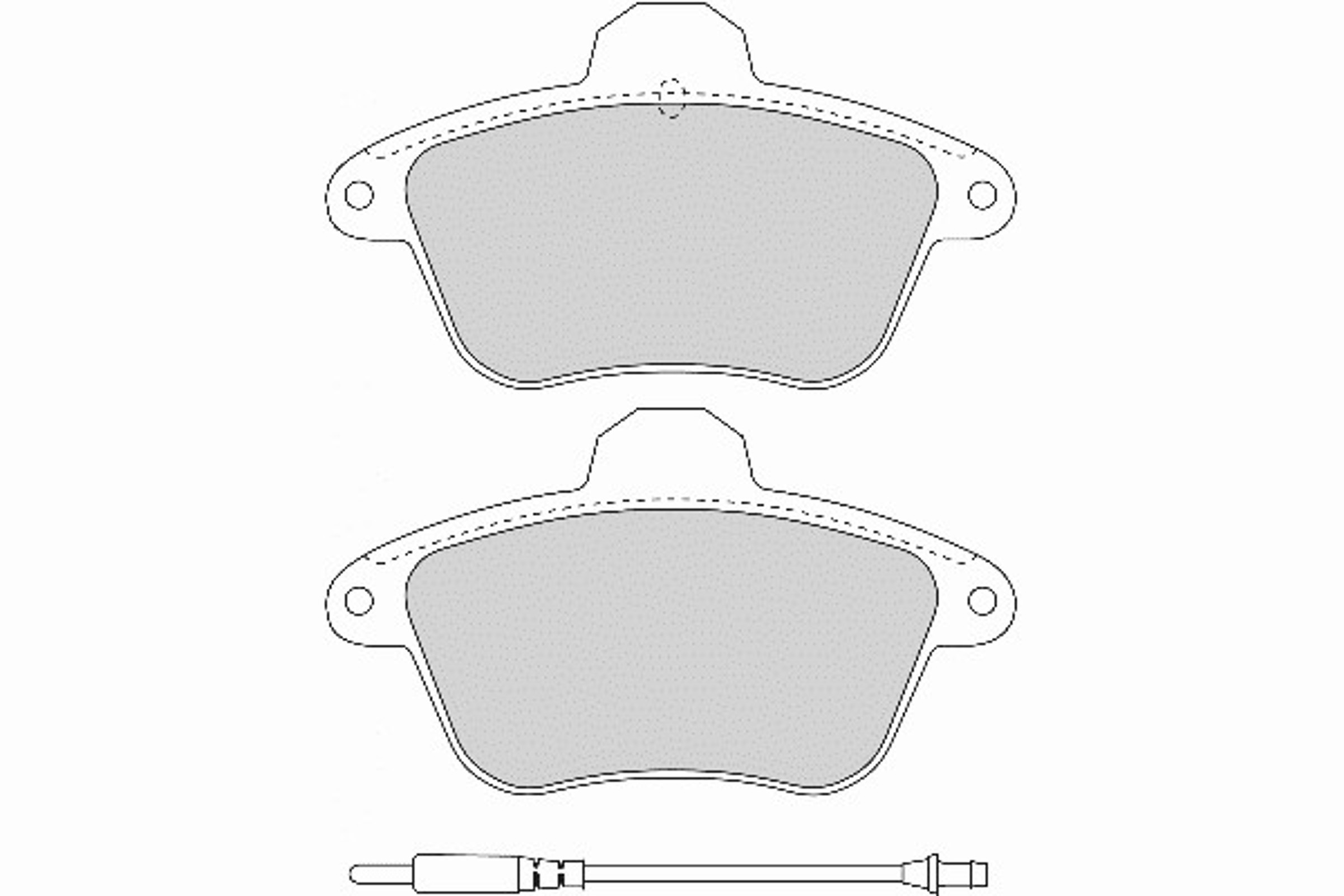 Комплект тормозных колодок дисковый тормоз NECTO FD6381A