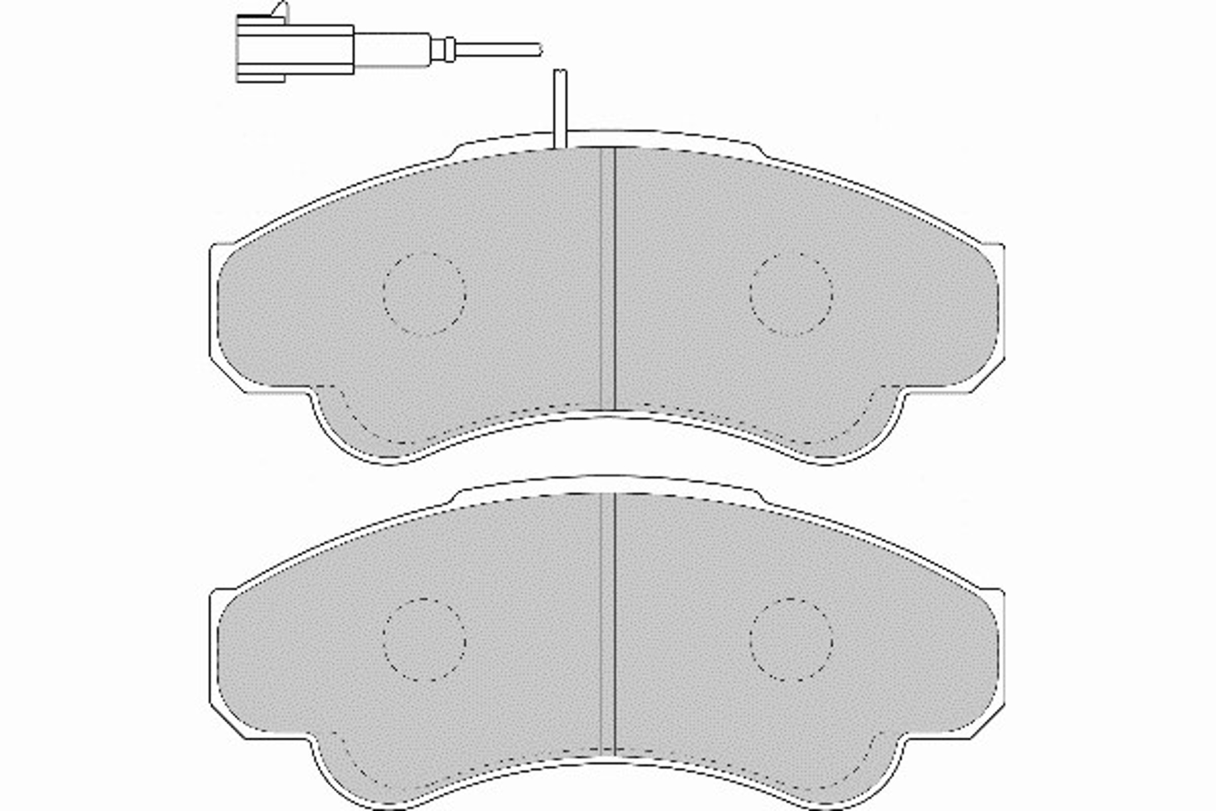 Комплект тормозных колодок дисковый тормоз NECTO FD6896V