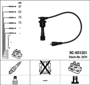 Комплект проводов зажигания NGK 2570